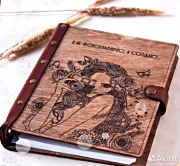 Ежедневник / блокнот деревянный
