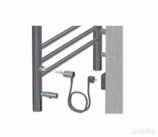 Полотенцесушитель электрический Aquatek Альфа П7 500х700 quick touch, хром