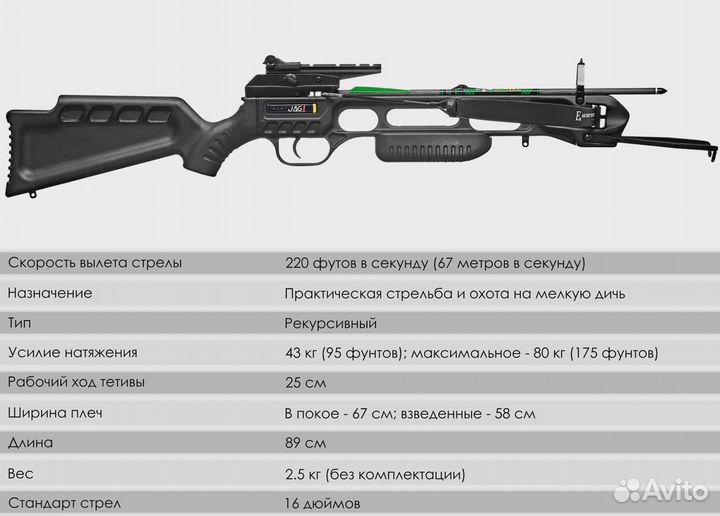 Арбалет рекурсивный Скорпион Jag1 (пластик черный)