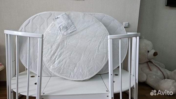 Кроватка трансформер 7 в 1 с маятником и 2 матрас