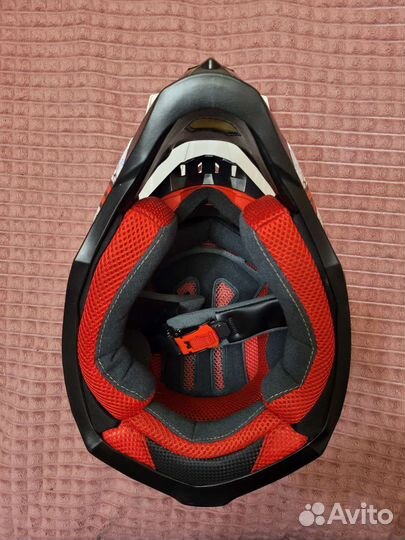 Мото Шлем с очками Кроссовый RedBull Новый Белый