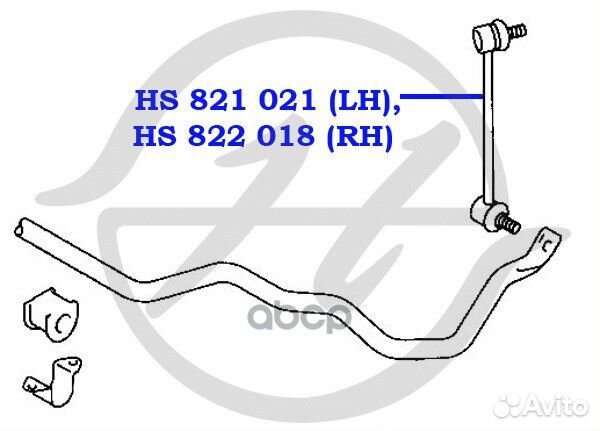 HS 822 018 - тяга стабилизатора toyota cressida