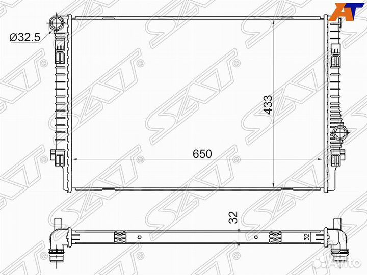 Радиатор audi A3/S3 12/TT 14/skoda octavia 13/volk