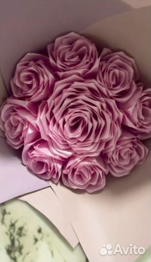 Букет из атласных лент на заказ