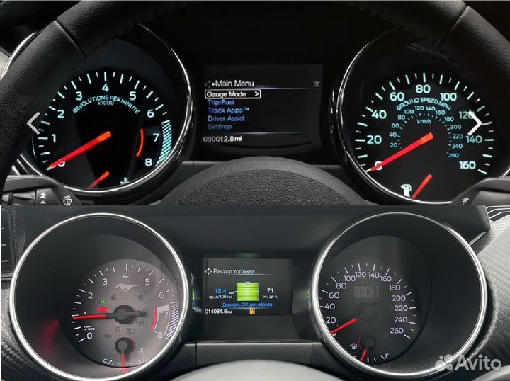 Шкалы приборной панели Ford