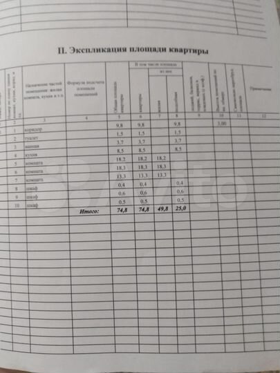3-к. квартира, 74,8 м², 1/3 эт.