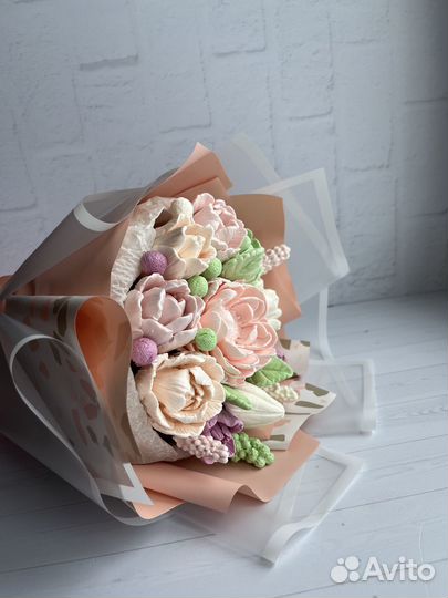 Зефирный букет. Цветы из зефира