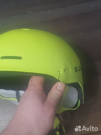 Шлем горнолыжный зелёный