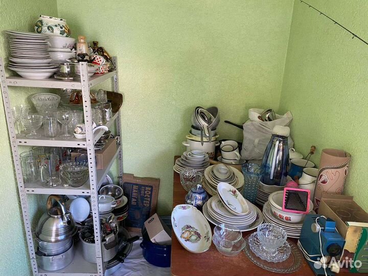 Посуда СССР, хрусталь кастрюли сковородки