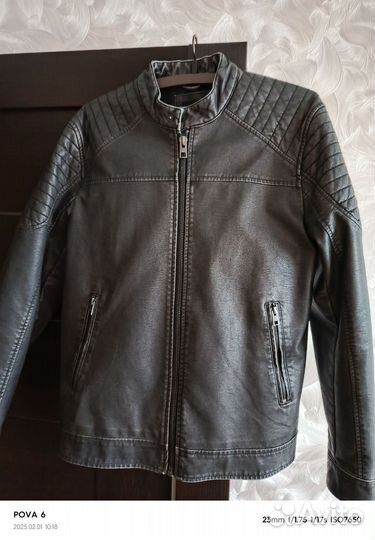 Кожаная куртка мужская бу р. 48-50