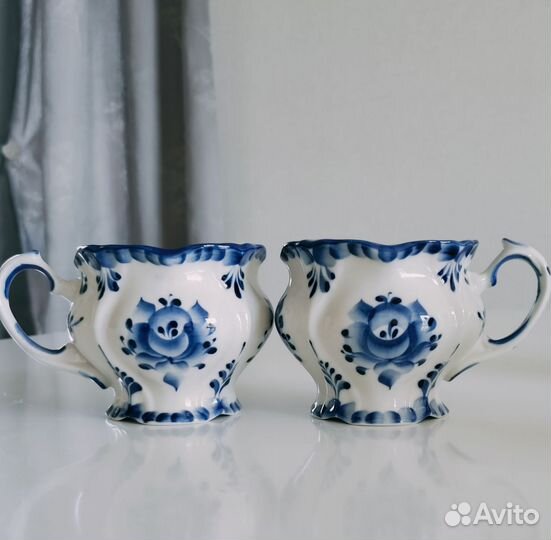 Чашки кружки чайные фарфор гжель