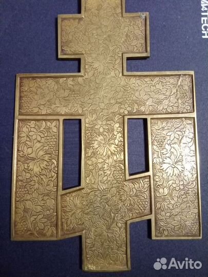 Крест с предстоящими. Старообрядческий Медный