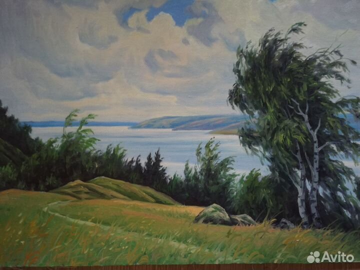 Художник: воля александр григорьевич пейзаж. ветре