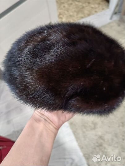 Берет норковый, шапка