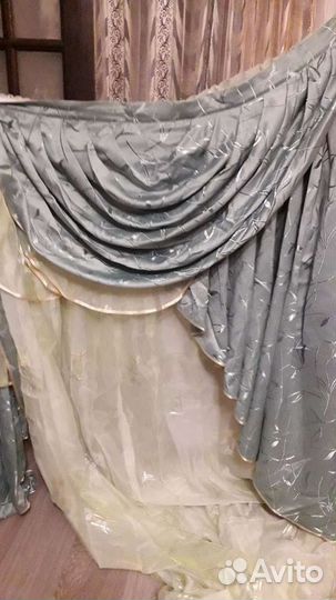 Комплект тюль штора ламбрекен