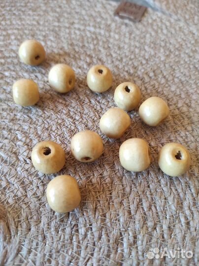 Фурнитура, деревянные бусины для бижутерии, 10 мм