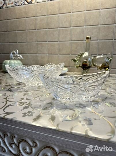 Конфетницы хрустальные СССР