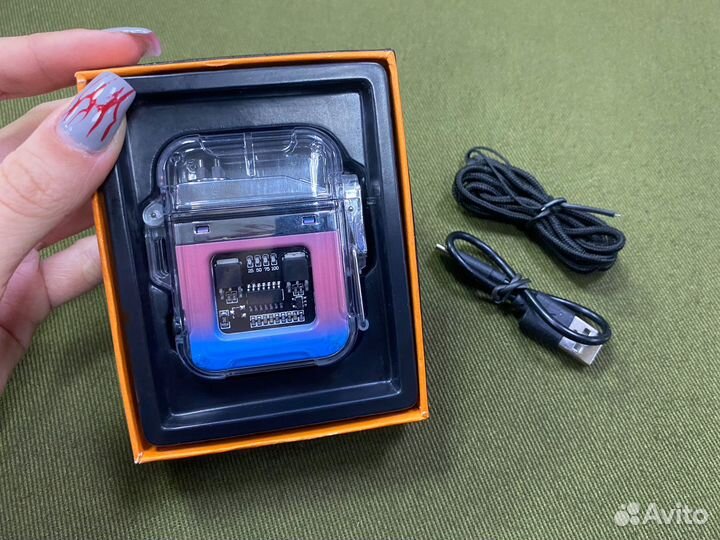 Usb зажигалка pink-blue