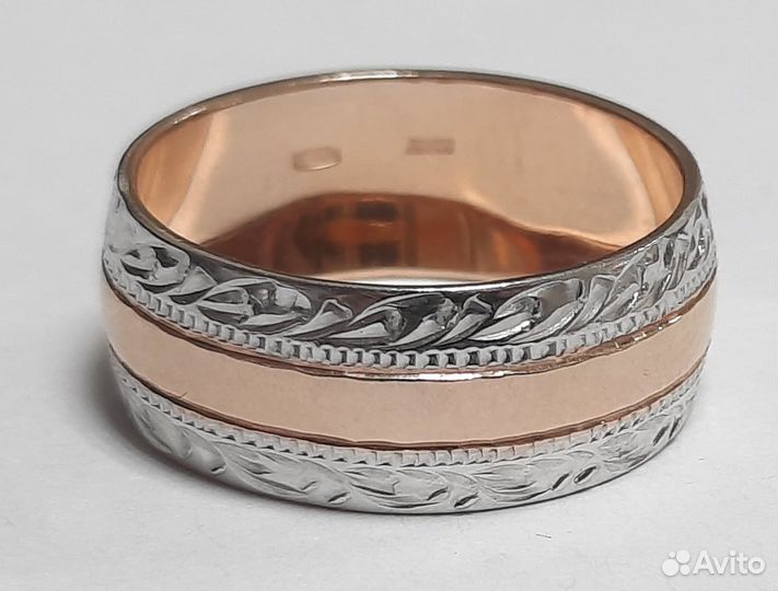 Кольцо позолоченное серебро 925 пр. вес 3,70 гр