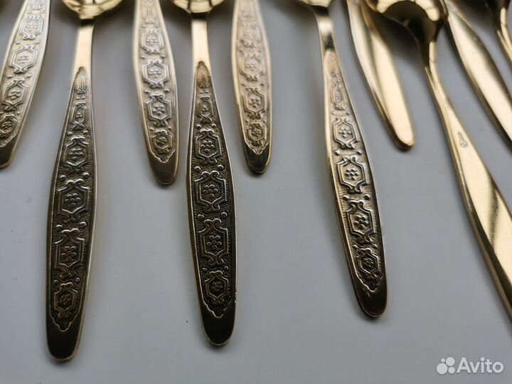 Ложки мельхиор Кольчугино СССР позолоченны полност