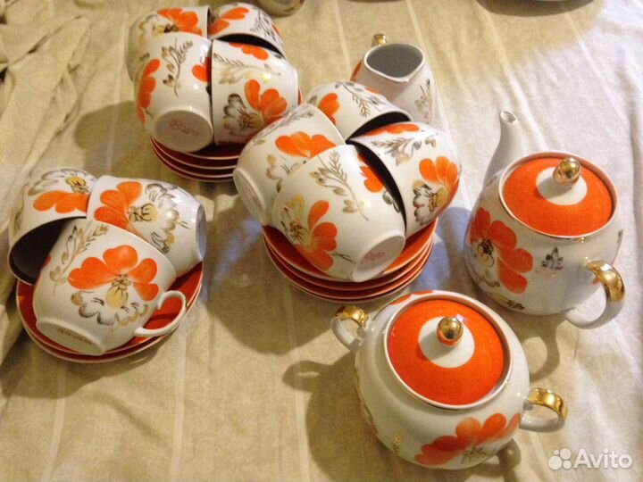 Чайный сервис СССР 10 персон
