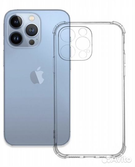 Прозрачный чехол на iPhone 13 Pro Max+бронепленка