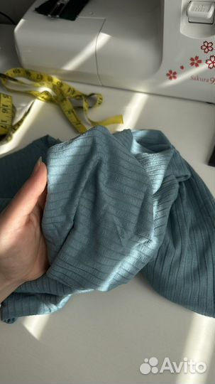 Трикотаж лапша вискоза+хлопок, новый отрез