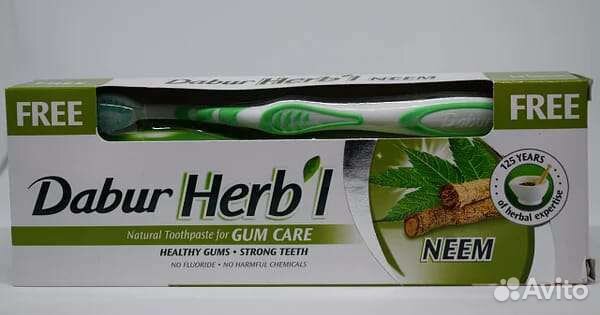 Натуральное зубная паста дабур 150 Г. + зубная щёт