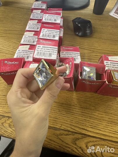 Мебельные ручки linea cali swarovski