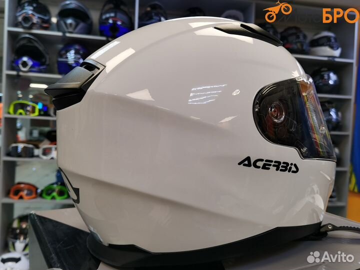 Шлем мото интеграл Acerbis белый