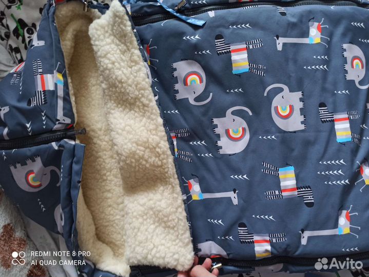 Детский зимний конверт на выписку