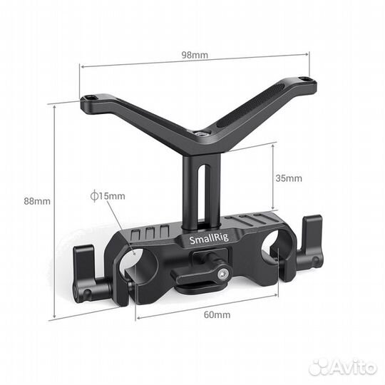 Поддержка объектива для направляющих 15мм LWS Univ