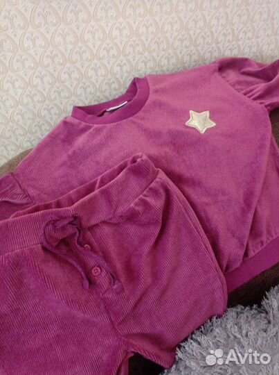 Велюровый костюм Next 74 для девочки