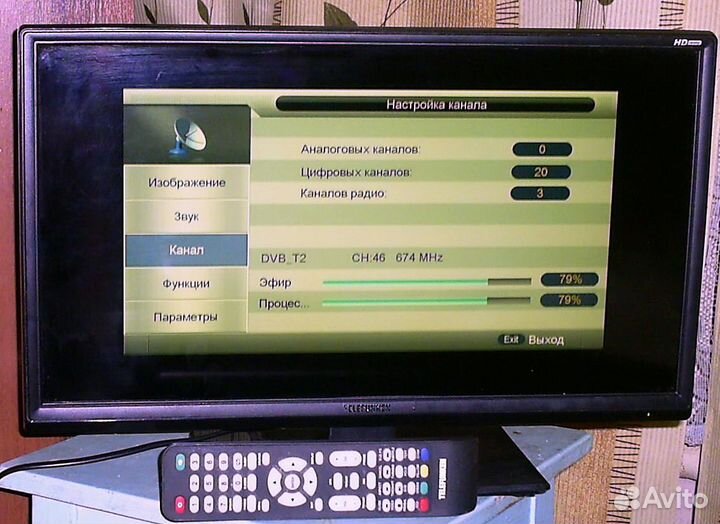Телевизор 19.5 Telefunken c DVB-T2