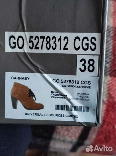 Ботинки женские весна-осень 38 замша