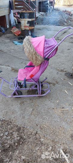 Детские санки коляска бу