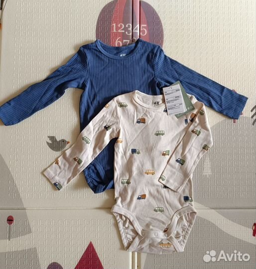 Боди h&m 80, для мальчика (новое)