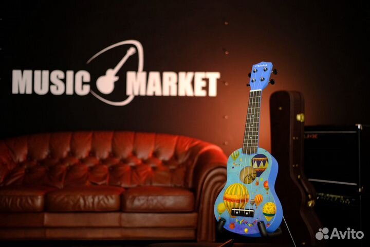 Укулеле Сопрано с рисунком (Комплект)