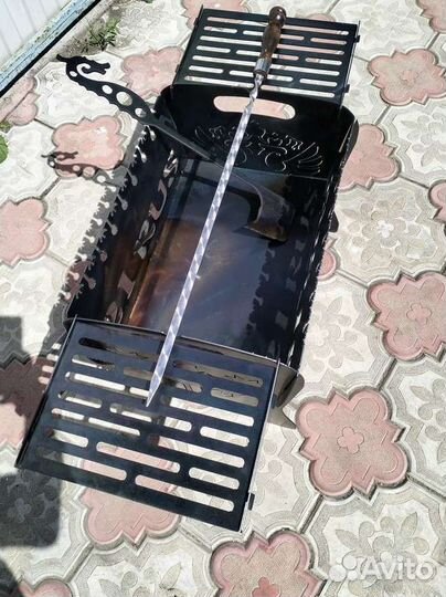 Мангал 21RUS Порецкое +сумка+кочерга+2полки