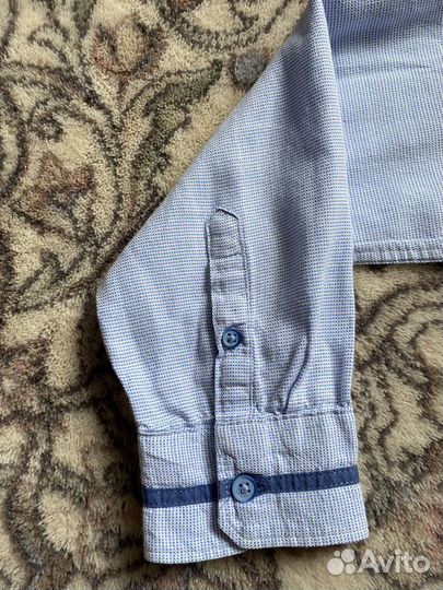 Рубашка на мальчика 152 см голубая Acoola