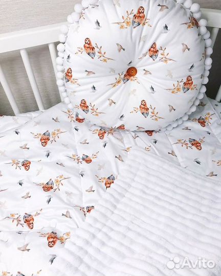 Белье постельное. Детское одеяло и подушка