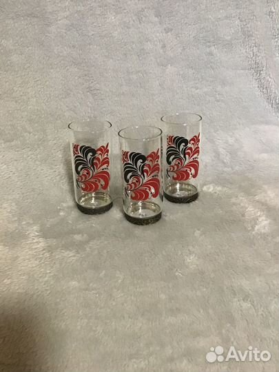 Хрустальные рюмки с мельхиором СССР