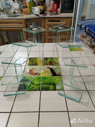 Стеклянные плочки-лесенки для аквариума