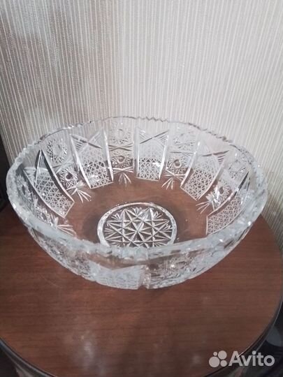 Большая хрустальная фруктовница Германия