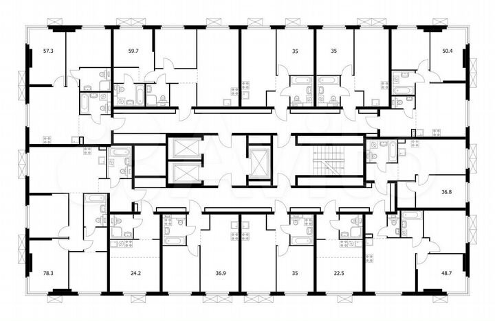 2-к. квартира, 48,7 м², 14/24 эт.