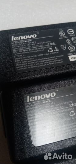 Блок для ноутбука Lenovo разъем 4.0x1.7 мм желтый