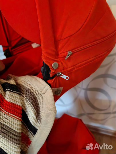 Коляска stokke xplory 2 в 1 красная стокки