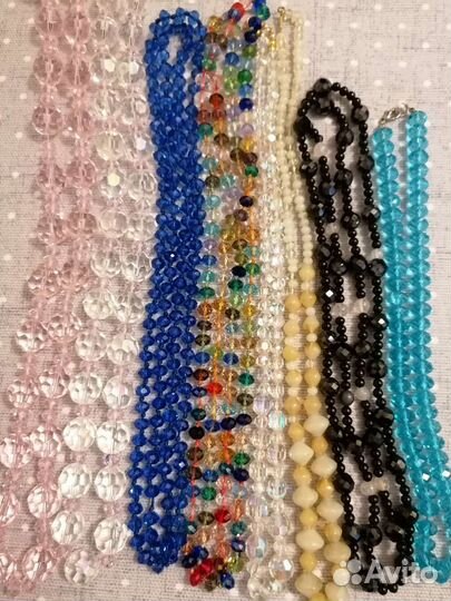 Бусы чешское граненное стекло