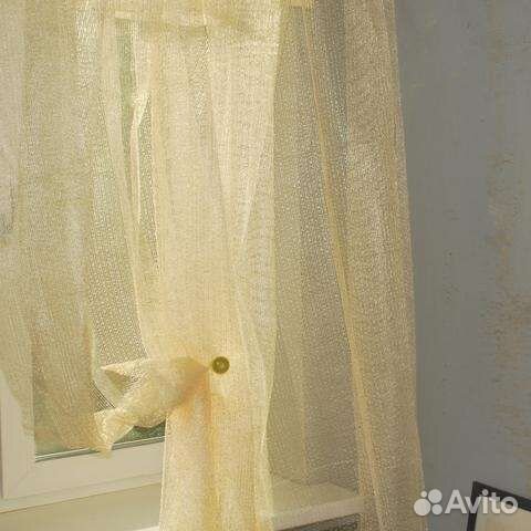 Тюль золото