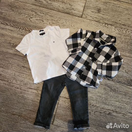 Джинсы zara рубашка футболка hilfiger